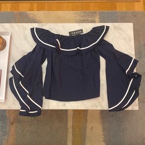 Gracia Off the Shoulder Bell Sleeve Blouse